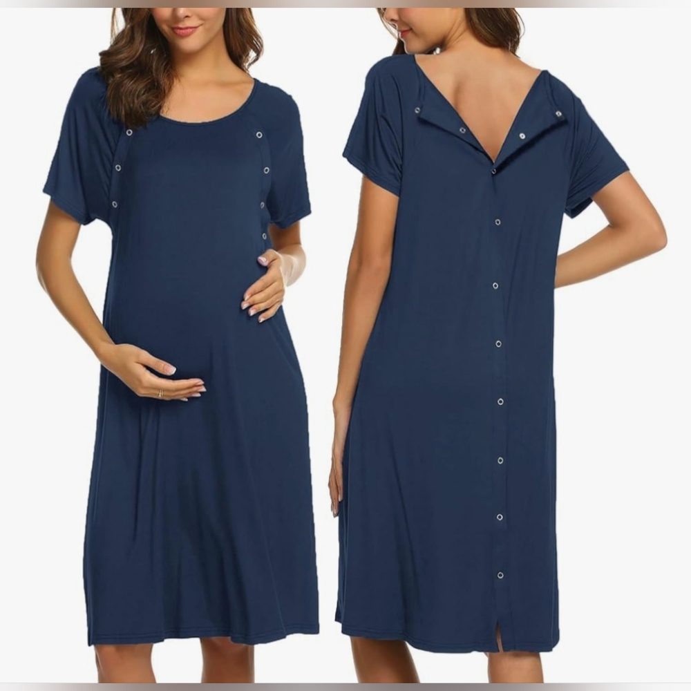✨2/$28✨Ekouaer Womens Nursing / Delivery / Labor Nightdress Maternity Gown